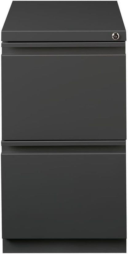 2 Drawers 27.75" Vertical Charcoal Metal Filing Cabinet Lockable Pre-Assembled Stationary Letter Size for Home, Office-3