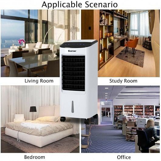 Evaporative Portable Air Cooler Fan Humidifier with Remote Control for Home and Office-1