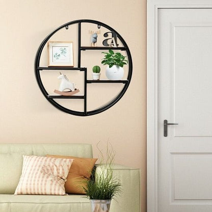 Hanging Storage Shelf Circular Wall-Mounted 4-Tier Rack-2